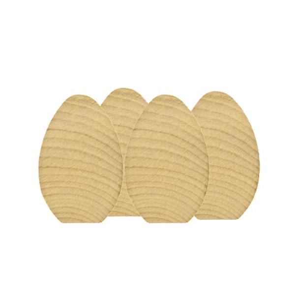 アシーナ トールペイント用木材 カットアウトエッグ 4個入 15004013