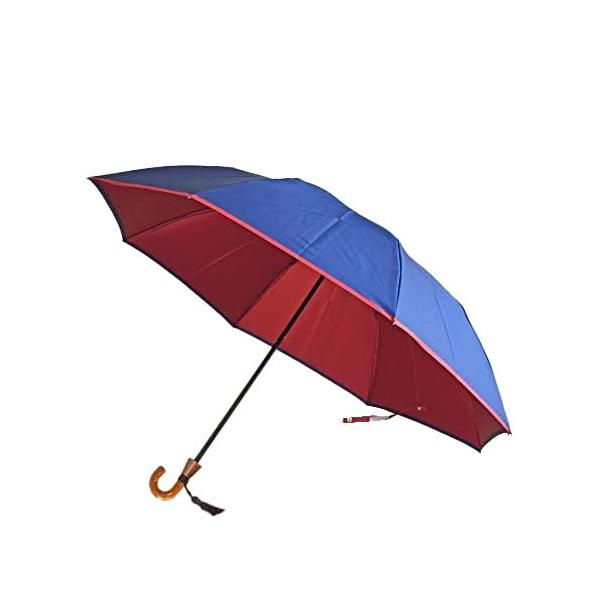 日本製 かさね 折り 55cm 甲州織両面 無地 雨晴兼用 べっ甲風手元 2