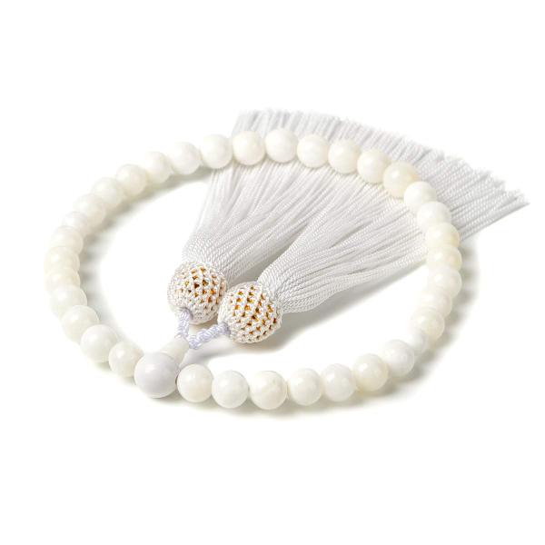 【ご購入後の当店からの連絡はご登録のメールアドレスに通知いたします。必ずご確認ください】【商品概要】素材親珠：白蝶貝パール10mm玉 主珠：白蝶貝パール8mm玉 天珠：白蝶貝パール6mm玉 ボサ：白蝶貝パール 房：人絹房宗派どの宗派の方でも...