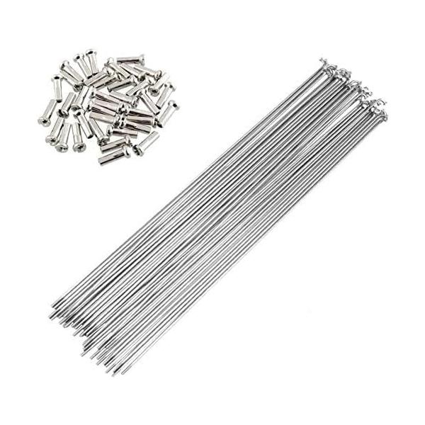 他サイト： SENQI自転車 ステンレススチール スポーク 170mm-297mm 銅キャップ付き 36本の商品画像