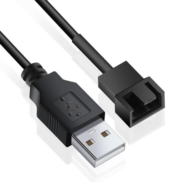 他サイト： Mauknci ファン用USB電源変換ケーブル 12V 昇圧タイプ ケースファンをUSB接続に変換 USB to FAN 3Pin / 4Pin 対応の商品画像