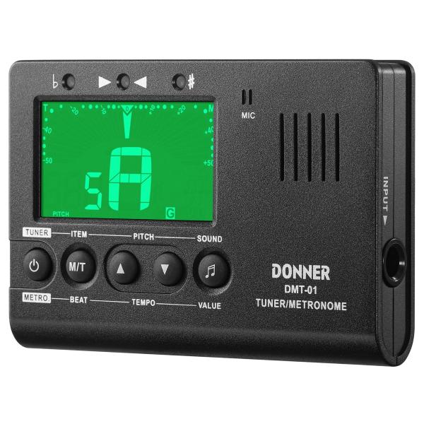 他サイト： Donner デジタルメトロノーム チューナー トーンジェネレーター 3 in 1 ギター/ピアノ/トランペット/クロマティック楽器用 DMT-01の商品画像