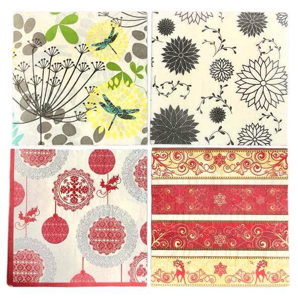 【ご購入後の当店からの連絡はご登録のメールアドレスに通知いたします。必ずご確認ください】【商品概要】【商品説明】【商品詳細】ブランド：ノーブランド品商品種別：ホーム＆キッチン商品名：ペーパーナプキン ４種類各５枚入 紙ナプキン デコパージュ...