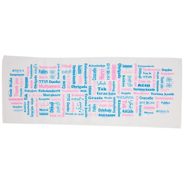 【ご購入後の当店からの連絡はご登録のメールアドレスに通知いたします。必ずご確認ください】【商品概要】【サイズ】900*350mm。 【素材】綿100％43言語の「ありがとう」が印刷されたてぬぐい訪日外国人向け、 おみやげ プレゼント 贈答 ...