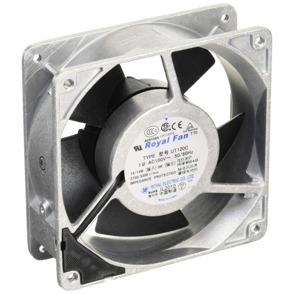 ローヤル電機 AC軸流ファン UT120C 120ｍｍ角×38ｍｍ厚 100V