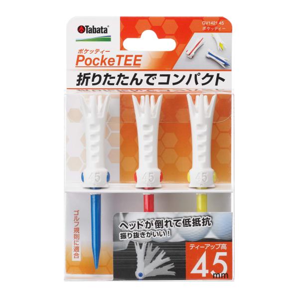 Tabata(タバタ) ゴルフ ティー プラスチックティー 折りたたみ コンパクト ポケッティー 45mm GV1421 45