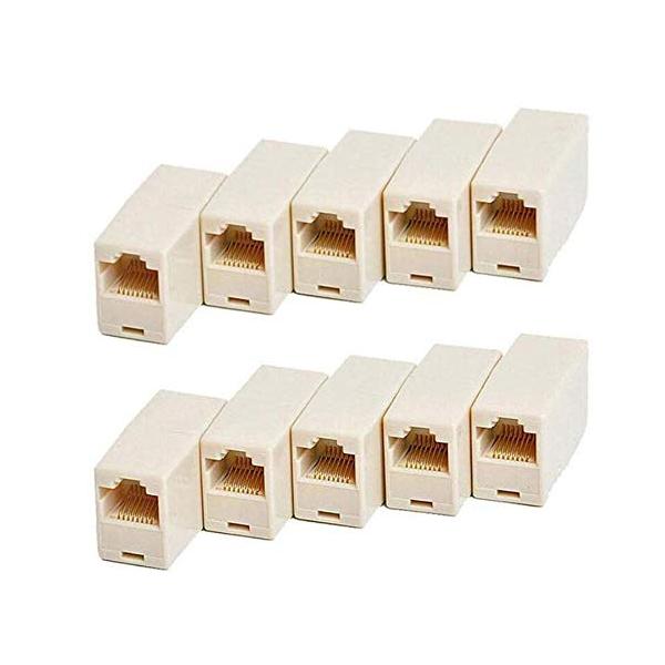 RJ11電話ケーブル 電話線 延長 中継器 中継コネクターモジュラー モジュラーケーブル 電話ケーブル延長アダプタ 配線部品 6極4芯/2芯対応 6P