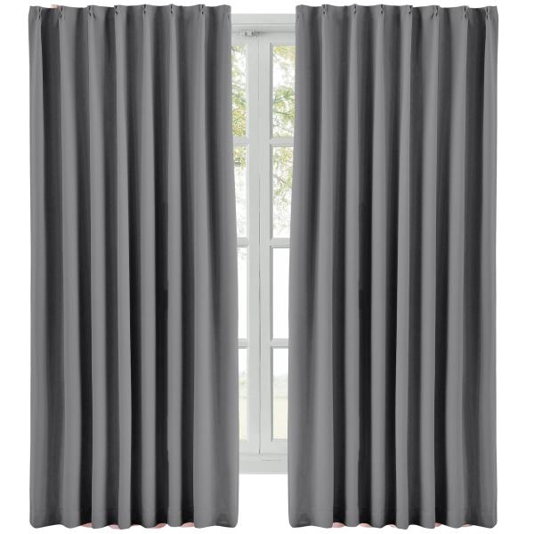 他サイト： Hansleep カーテン 遮光度99.99% カーテン 1級遮光 厚手 断熱 防寒 防音 無地 洗濯可能 寝室 リビング 2枚組 (グレー, 幅10の商品画像