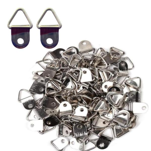 【ご購入後の当店からの連絡はご登録のメールアドレスに通知いたします。必ずご確認ください】【商品概要】ビラカン 木ネジ付き 100組セット。内装の飾り付けや展示会などのに便利です。額縁 や フォトフレーム などの 額吊 などに使用する 額縁金...