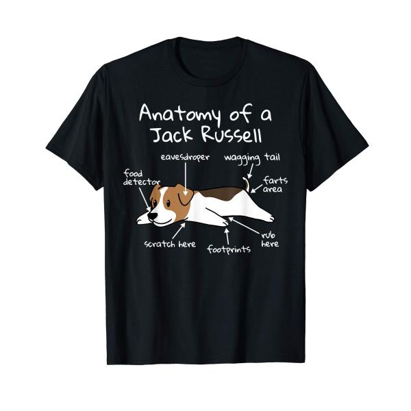 解剖学ジャック・ラッセル・テリア犬 Tシャツ : Shining Today - 通販