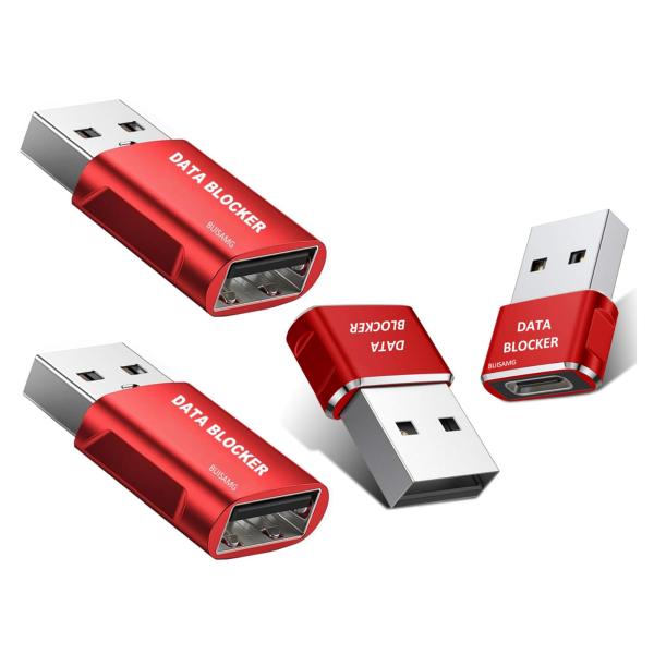 Nuobis 第4世代データブロッカー (4ピース) コンビネーションパック - USB Cデータブロッカー & USBデータブロッカー あらゆるUS