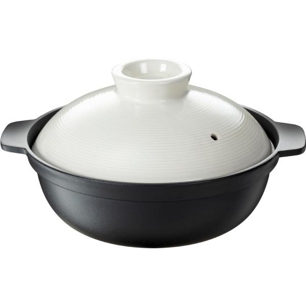 イシガキ 鉄鋳物 鍋 8号 3〜4人用 約幅28×奥行24×高さ8cm 容量1.8Ｌ デリッシュ・ライフ IH 直火 対応可