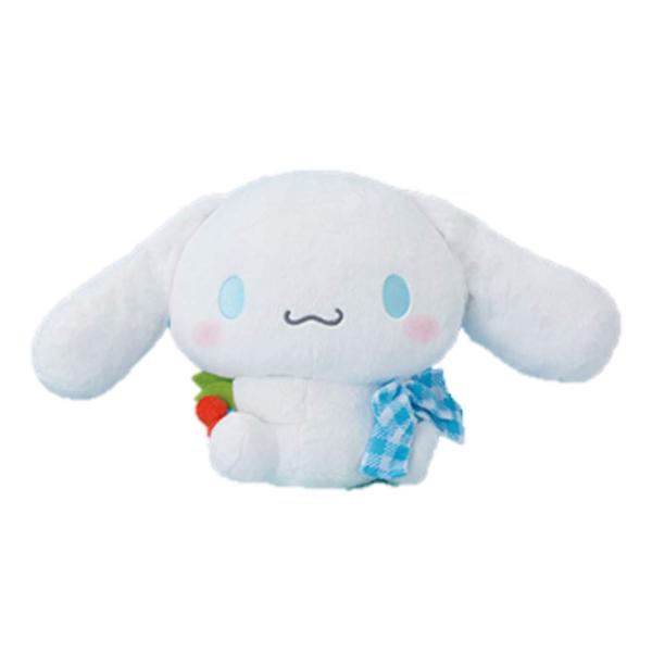 シナモロール ぬいぐるみ チェック リボン & チェリー BIG シナモン 口