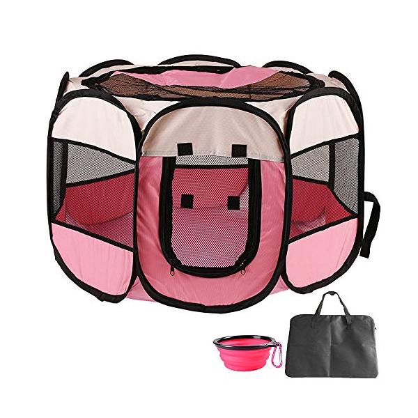 【ご購入後の当店からの連絡はご登録のメールアドレスに通知いたします。必ずご確認ください】【商品概要】パッケージ内容：ペット用ケージ本体ｘ1　収納バッグｘ1 折りたたみ給食器ｘ1。材質：防水600Dオクスフォード＋メッシュ。サイズ：S:32*...