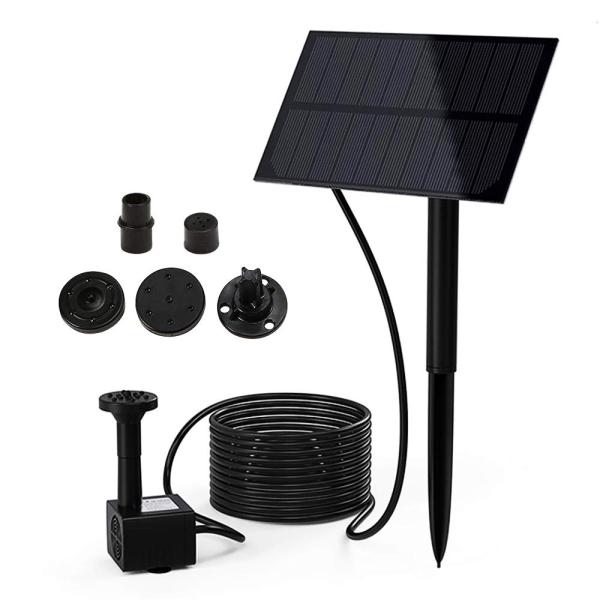ORIGINCOM ソーラー噴水ポンプキット 太陽光で発電 電気代不要 屋外用 1.5W ノズル4種付 池/庭/ガーデンニング/エクステリア/DIY