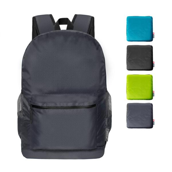 [pack all] 軽量バックパック 折りたたみ リュック撥水加工 ハイキングデイパック 18L コンパクト アウトドア 旅行 便利グッズ（ネイビー