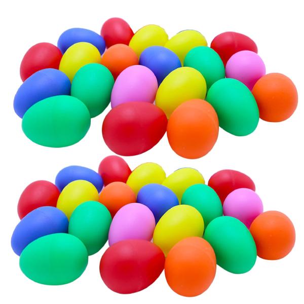 他サイト： Famimueno エッグ マラカス シェイカー リトミック 楽器 パーカッション 卵 たまご 打楽器 (40個, マルチカラー)の商品画像