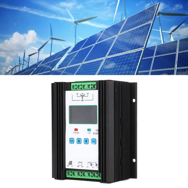 風力ソーラー制御、1200W 12V24V風力ソーラーハイブリッドコントローラーPWM600W風力+600Wソーラーパネルシステムコントローラー、LC