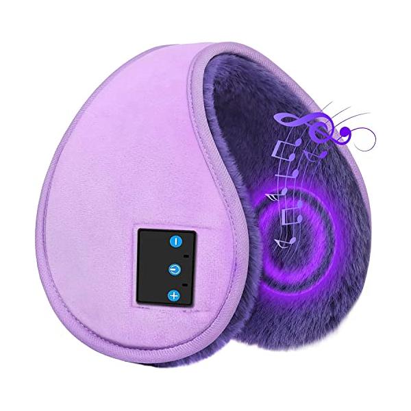happy99online イヤーマフ　ライトブルー LC-dolida] Bluetooth イヤーウォーマー イヤーマフ 内蔵HD