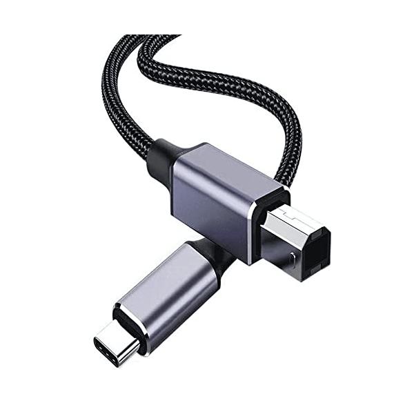 【ご購入後の当店からの連絡はご登録のメールアドレスに通知いたします。必ずご確認ください】【USB B to C 変換ケーブル】USB(Cタイプ)端子を持つラップトップ、MacBook Pro 13などのタブレットとUSB2.0 B端子を持つ...