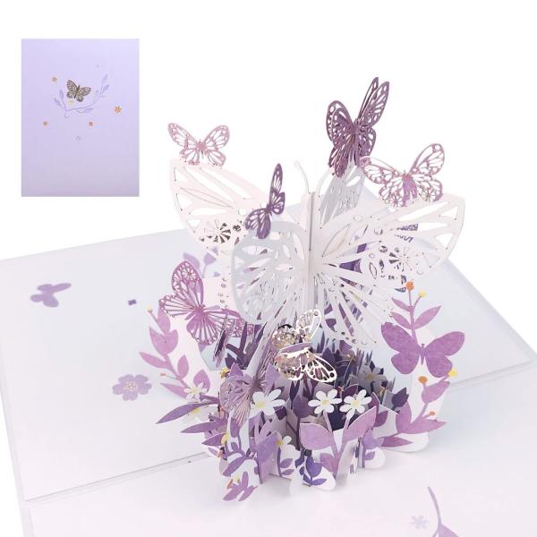 【ご購入後の当店からの連絡はご登録のメールアドレスに通知いたします。必ずご確認ください】【商品概要】【蝶の立体切り紙細工】高品質の厚紙で作られているため、花と蝶をモチーフにしたデザインが可愛いし、蝶の造形も細かく作られていますし、配色や紙の...