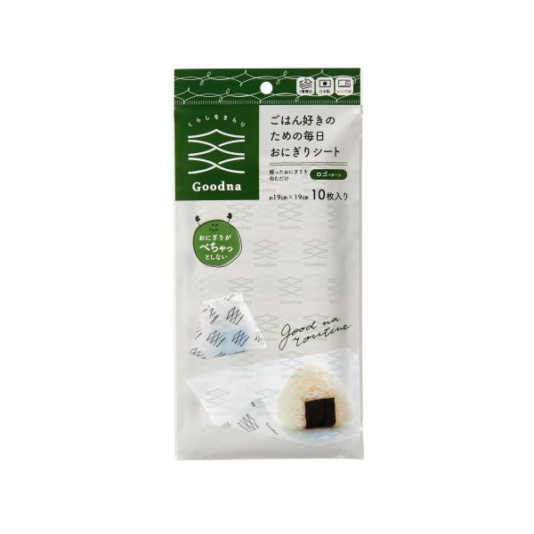 アール(R) ごはん好きのための毎日おにぎりシート Goodna ロゴパターン 19×19(cm) 耐熱温度130℃ 耐冷温度-40℃ 行楽 お弁当