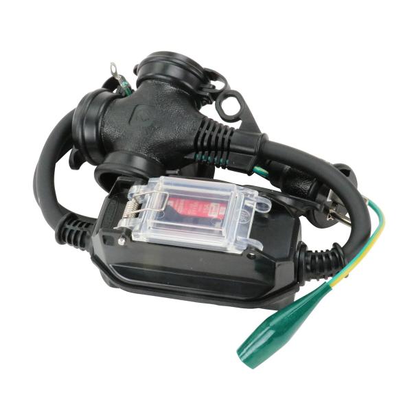 【ご購入後の当店からの連絡はご登録のメールアドレスに通知いたします。必ずご確認ください】【商品概要】電線種:SVCT2.0mm3×3心×950mm定格:100V15A1500W質量:600g仕様:過負荷保護15A・漏電保護感度15mAプラグ...