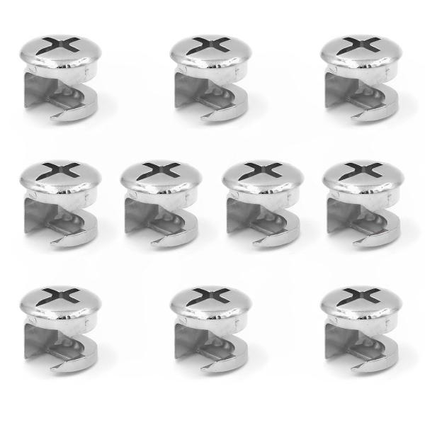 winova カムロックナット 15 x 12 mm - 家具接続のための信頼性あるジョイントカム (10個入り) (13mm x 11mm)