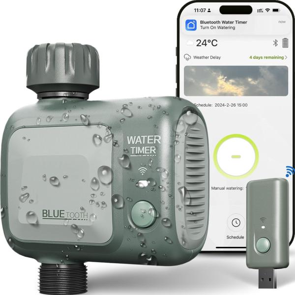 2024年新型 自動散水タイマー WIFI 散水ホース 適格請求書ok スプリンクラー ガーデンタイマー、ワイヤレス散水タイマー APP 制御インテリ