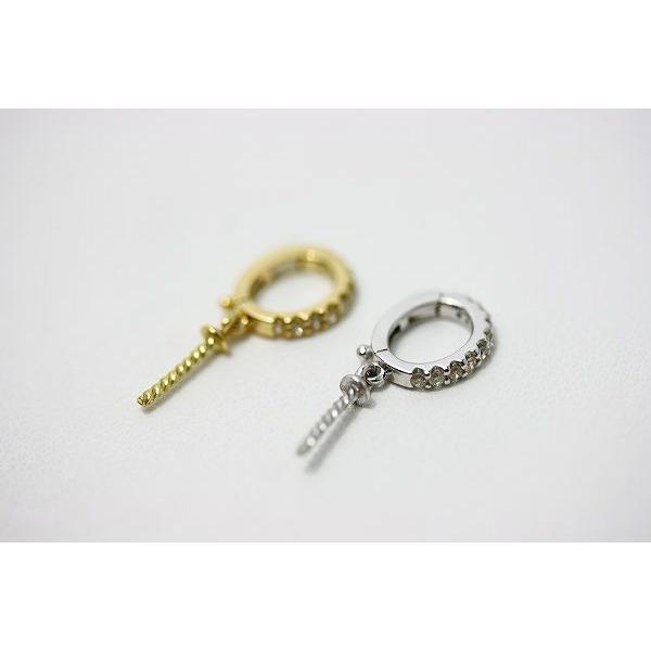 ダイヤクリッカー金具 K18/K18WG D0.07ct パールペンダント用 ダイヤクリッカー金具 K18/K18WG D0.07ct パールペンダント用