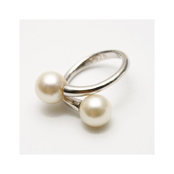アコヤ真珠パールリング【指輪】 8.0-8.5mm ホワイトカラー シルバー製