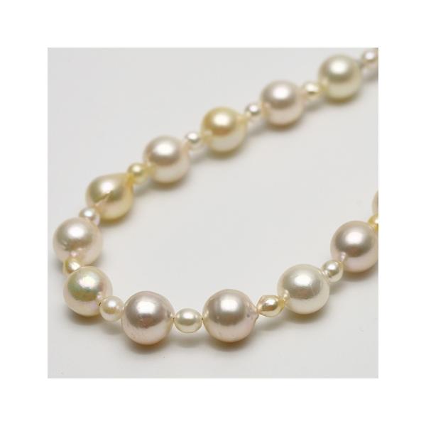 アコヤ真珠パールネックレス　8.0-9.0/3.5-4.0mm　マルチカラー アコヤ真珠パールネックレス 8.0-9.0/3.5-4.0mm マルチカラー : 真珠