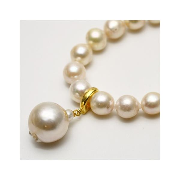 南洋白蝶/アコヤ真珠パールペンダントネックレス 13mm/8.0-8.5mm 