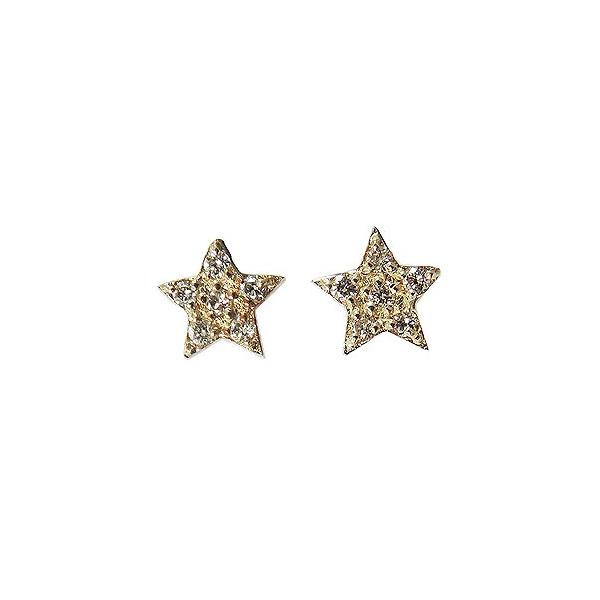 ダイヤモンドピアス スターピアス 星ピアス ダイヤピアス k18