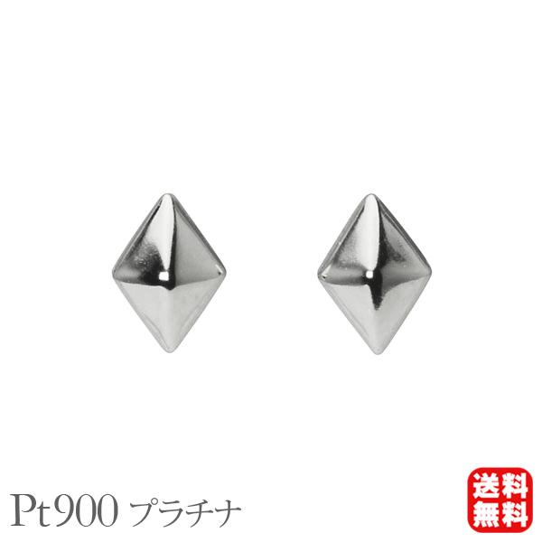 ピアス プラチナ pt900 スタッドピアス ダイヤ ひし形 レディース 地金