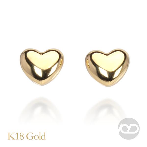 ピアス ハートピアス ゴールドピアス スタッドピアス 18金 k18 ピアス ハートピアス ゴールドピアス スタッドピアス 18金 k18