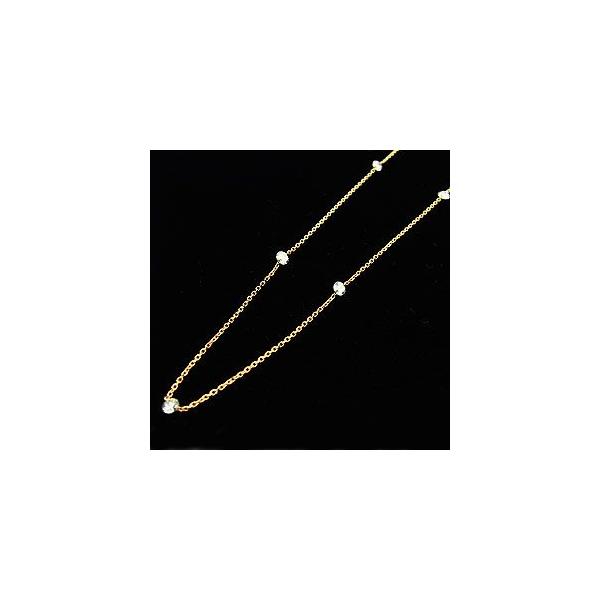 真珠ネックレス パールネックレス ダイヤモンド ステーションネックレス 1.00カラット イエローゴールド k18 送料無料 プレゼント ギフト 自分買い p10