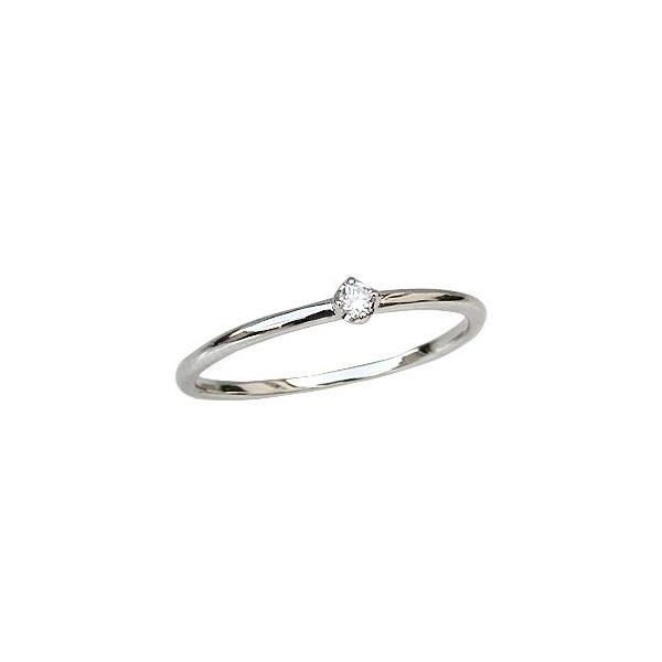 ピンキーリング ダイヤモンドリング 一粒ダイヤモンド0.03ct k18