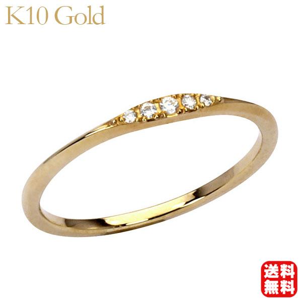 ダイヤモンド リング ダイヤリング k10 10k 10金 イエローゴールド 
