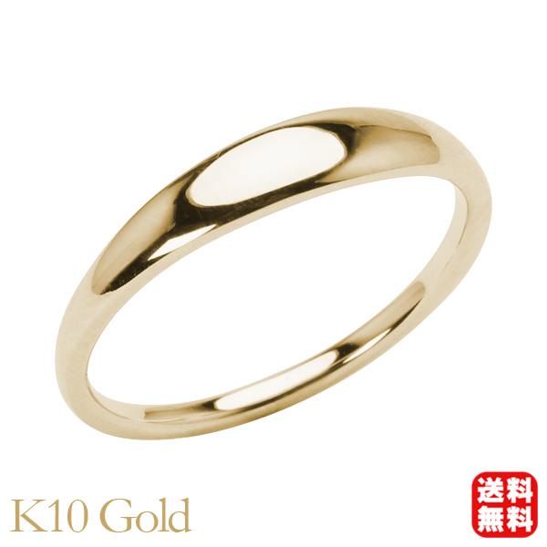 k10　地金リング　シンプル　マリッジ 10金 k10 10k イエローゴールド リング マリッジリング 地金