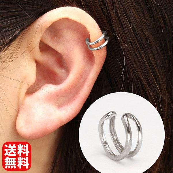 イヤーカフ イヤカフ k10 10k 10金 ホワイトゴールド 片耳用 メンズ