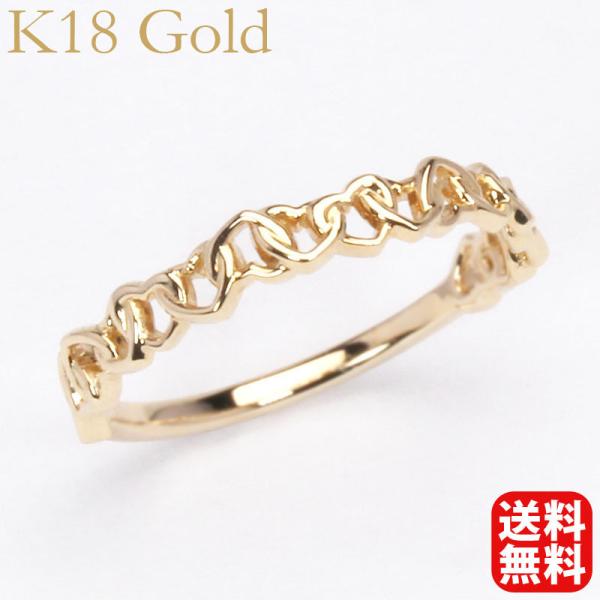 リング ハートリング ハート 指輪 k18 18k 18金 イエローゴールド