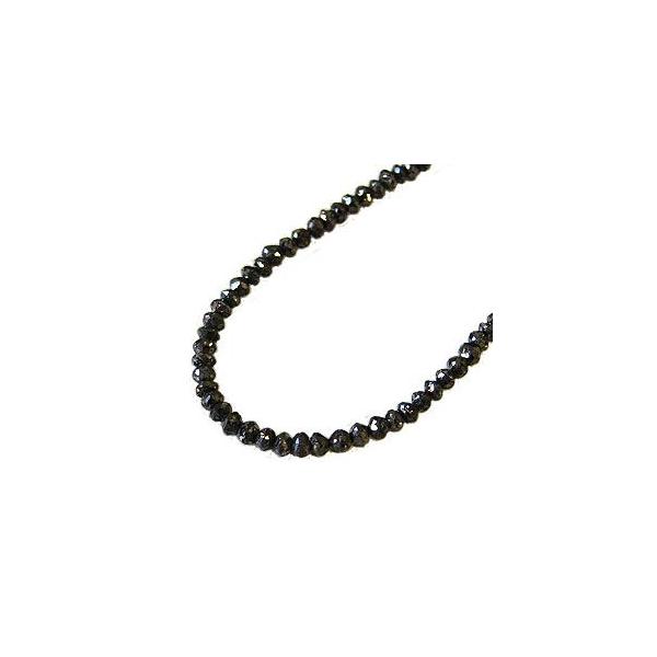 メンズ ネックレス ブラックダイヤモンド 30.00ct ホワイトゴールド  