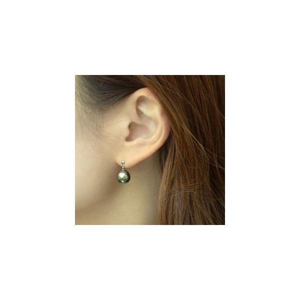 K14 ブラックパール イヤリング