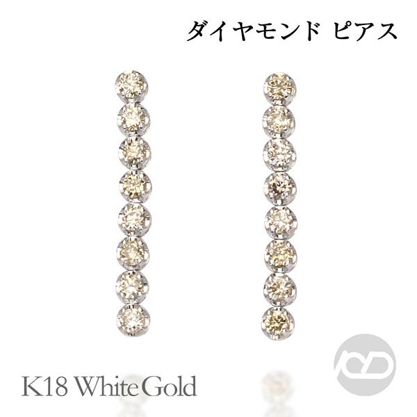 18金ダイヤモンドピアス K18 ダイヤモンド ピアス 18金 イエローゴールド 18K YG 天然