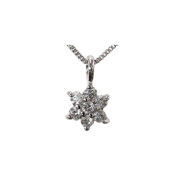 18K ダイヤモンド ネックレス 雪 結晶 花 厳選 K18 ( 刻印有 18K ダイヤモンド ネックレス 雪 結晶 花 厳選 K18 ( 刻印有
