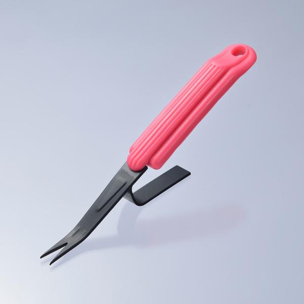 テコ付V型草抜き　SV-7237商品サイズ：220×55×30ｍｍ商品重量：76ｇ個装形態：袋入れ材質/仕様：刃・炭素鋼/柄・ポリプロピレン樹脂/サヤ・EVA樹脂気になる草などをピンポイントに抜くことができます。テコの原理を利用した草抜きで...