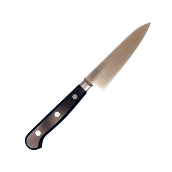 越前数馬 イノックス 別誂 本焼 ペティ包丁 120mm 本刃付 黒合板柄