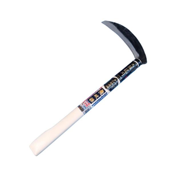 日本製 九頭龍川 無双鎌 角腰厚鎌 190mm 手打鍛造鋼付 360mm半掛柄