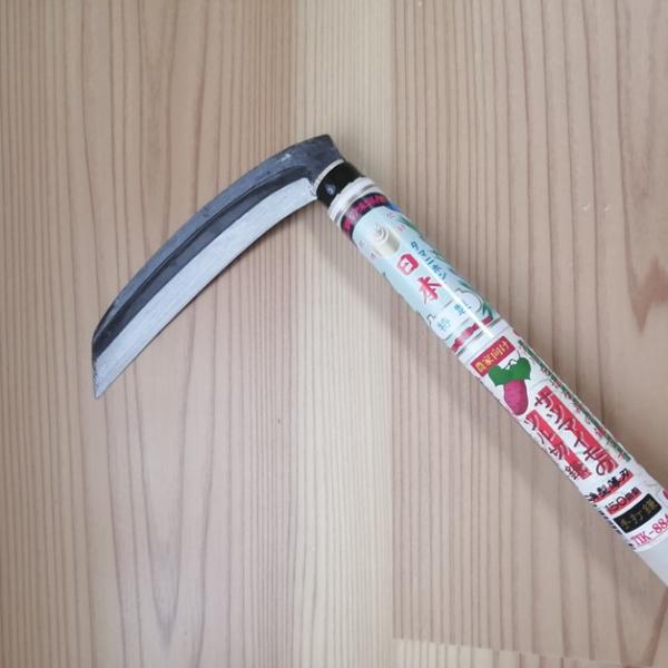 玉日本　イモのツル切鎌 角型薄刃　150mm　600mmラッパ柄　ロングタイプ　鋼付　ツル切鎌　草刈り鎌　収穫鎌　TIK-884　100106